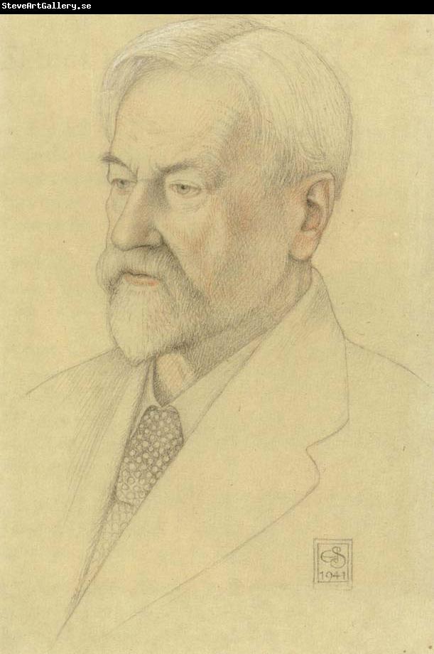 Joseph E.Southall Study for Portrait of Henry W Nevinson LLD.LittD